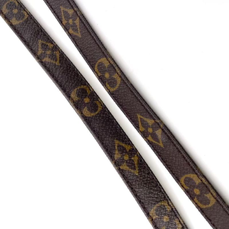 Louis Vuitton Monogram Shoulder Strap PVC Brown And Beige Gold J52315