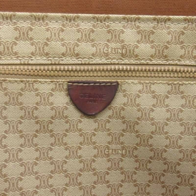 Celine Macadam Pattern Tote Bag Logo Shape Pressed All Beige