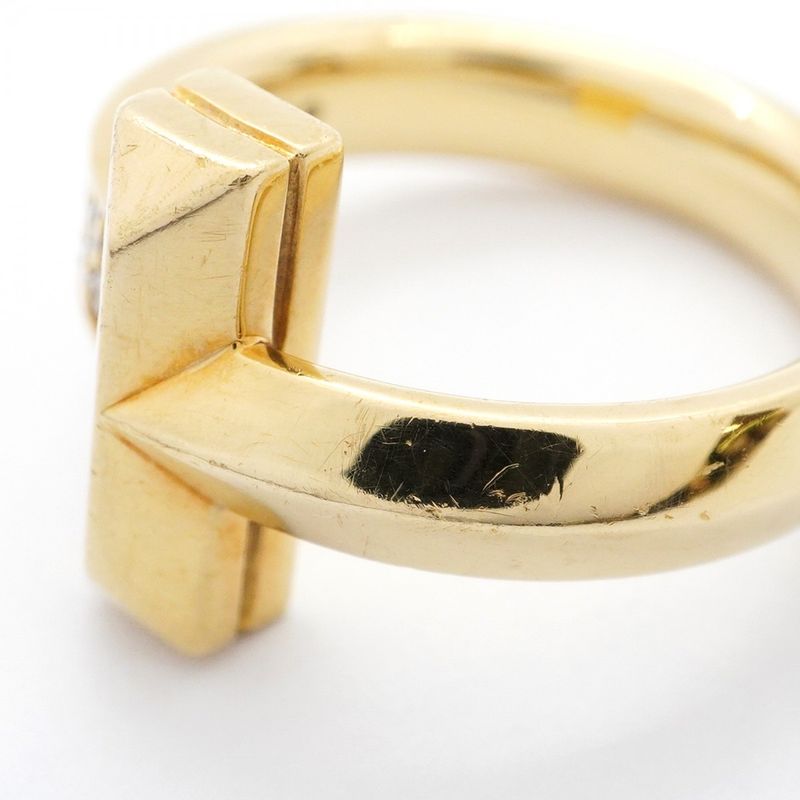 Tiffany & Co Ring T One 18K Yellow Gold Yellow Gold Diamond 0.24ct 15.5 Men