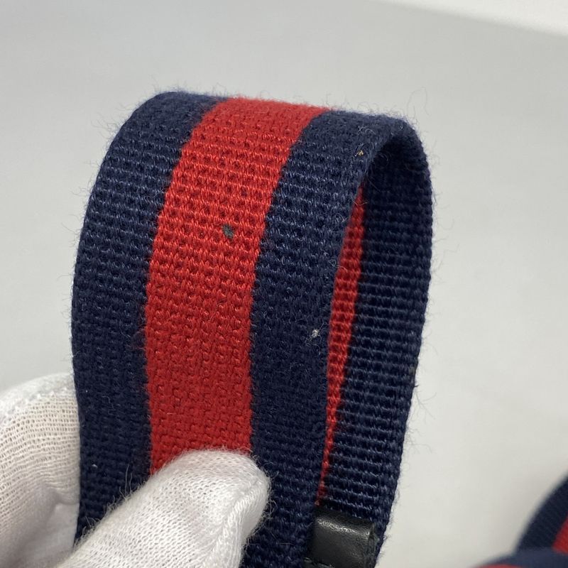 Gucci Waist Bag GG Supreme 598113 PVC Black Silver Hardware Men's