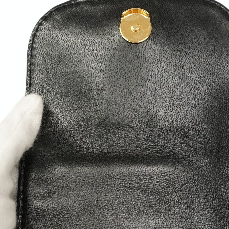 Christian Dior Backpack Daypack Caro Leather Black Gold Hardware Women