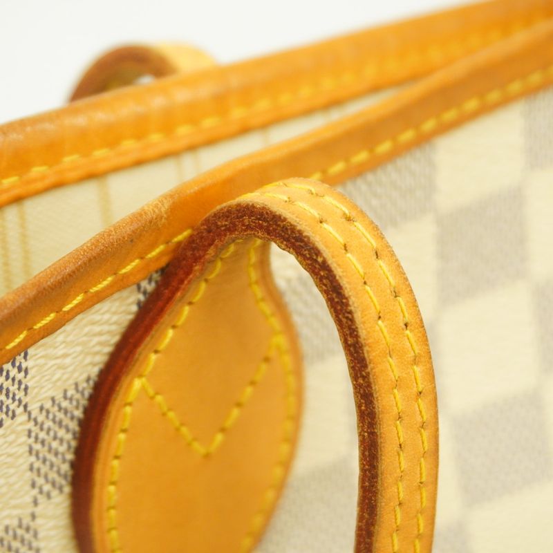 Louis Vuitton Tote Bag Damier Azure Neverfull MM N41361 White Ladies