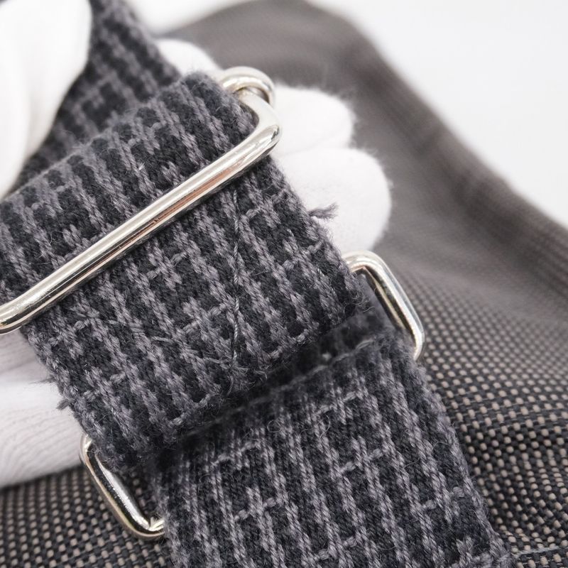 Hermes Backpack Daypack Yale Line Ad PM Canvas Gray Silver Hardware Women