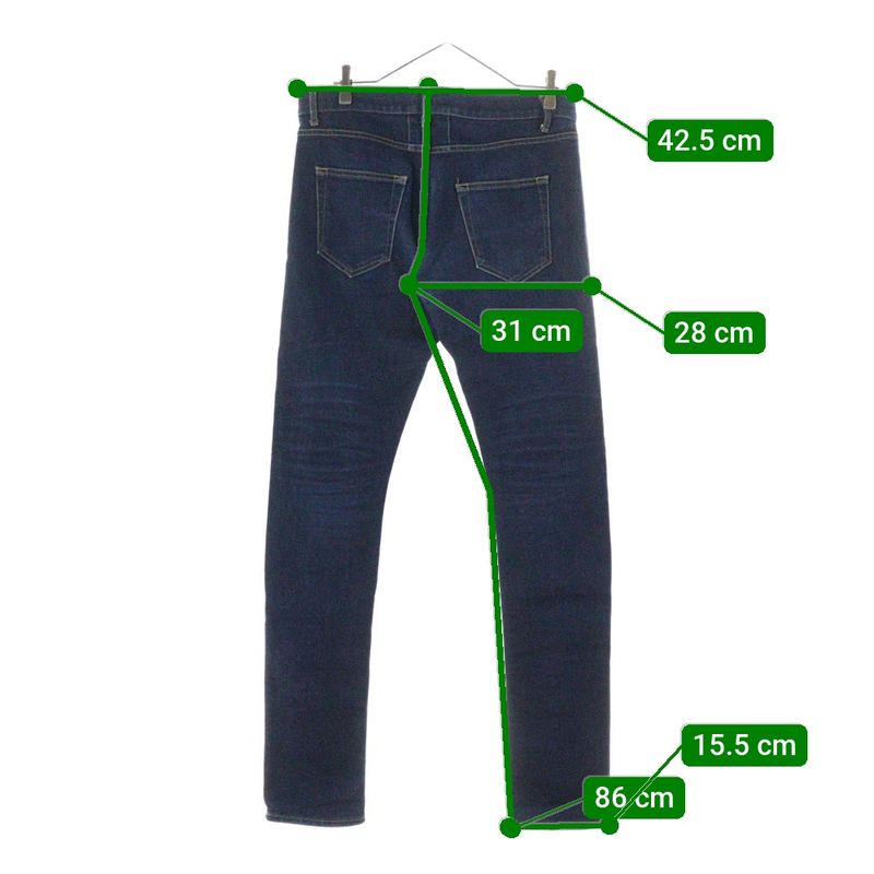 Saint Laurent Paris Skinny Denim Pamts Skinny Denim Pants Indigo D02 M Sk-lw