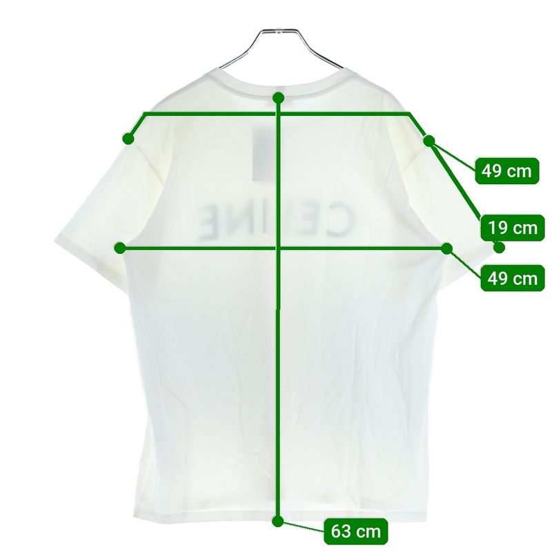 Celine Cotton Jersey Loose Logo Print Short Sleeved T-shirt Cut And Sewn White