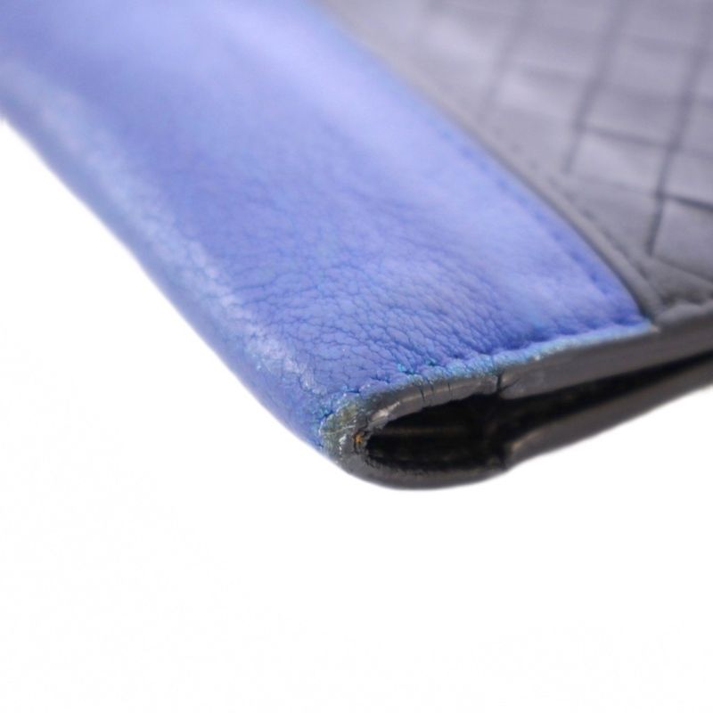 Bottega Veneta Intrecciato Fold Wallet Compact Wallet Square Leather Bicolor