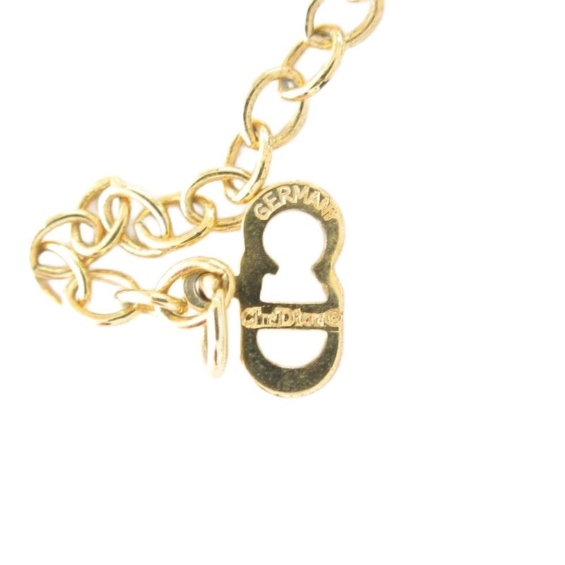 Christian DIOR Necklace Pendant CD Logo Gold Color AE - GY47