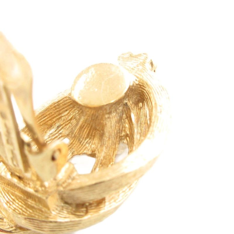 Christian DIOR Earrings 3 Rings Gold Color AE - GY47