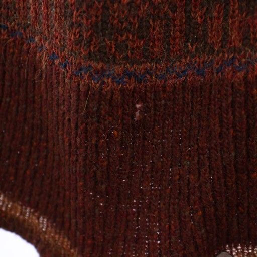 Hermes Knit Dress Tight Knee Length Sleeveless V-neck Total Pattern Cashmere