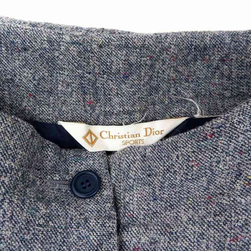 Christian DIOR Gaucho Pants Wide Pants Half Length M Navy HO8 - GY53