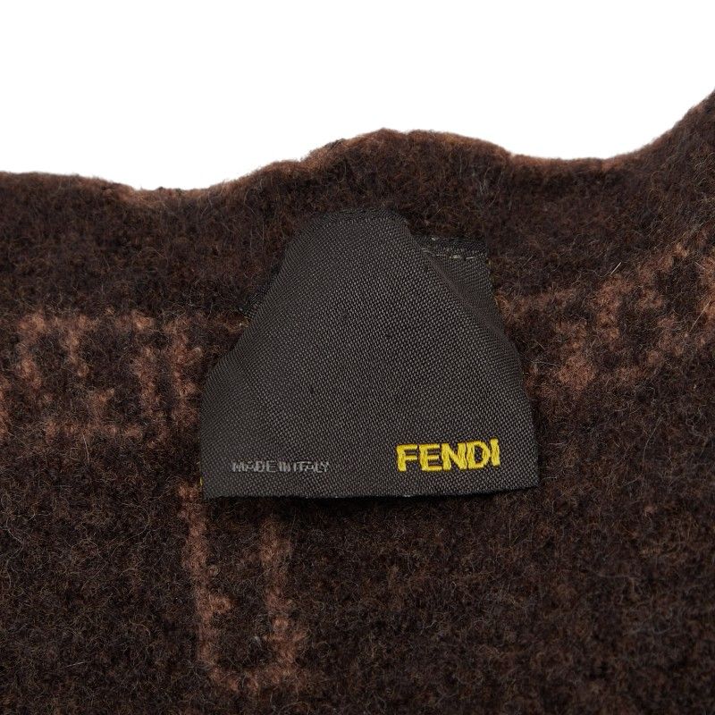 Fendi Zucca Check Brown Wool Women's Fendi