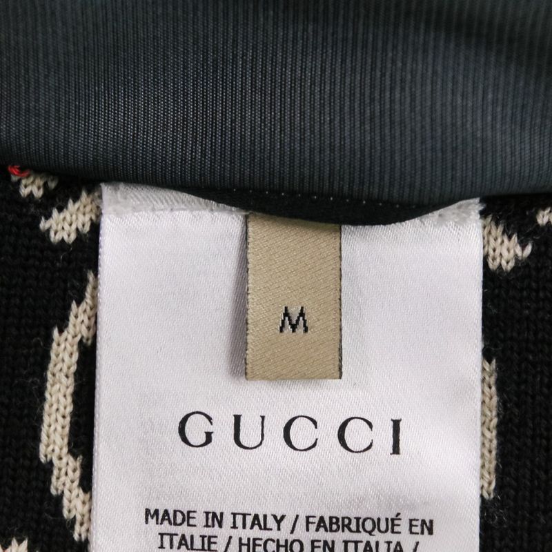 Good Gucci Interlocking GG Pattern Reversible Short Sleeve Knit Sweater 678310
