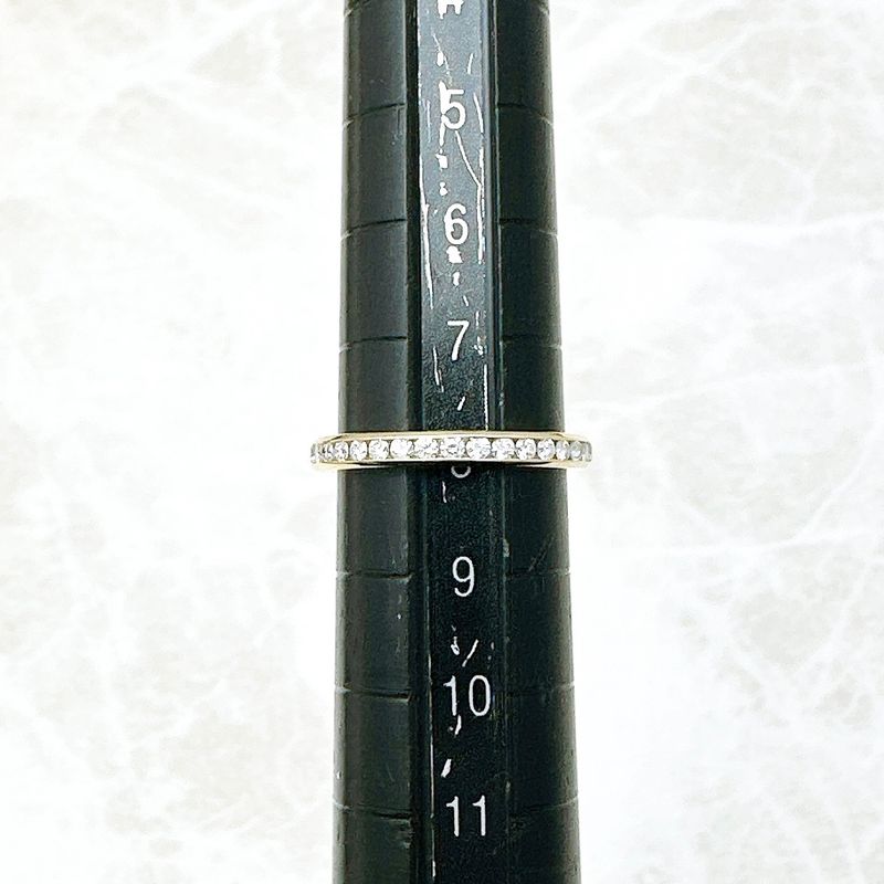 Tiffany & Co Full Eternity Diamond Yellow Gold Ring Approx Size 8 U