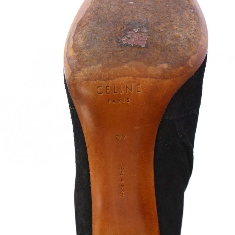 Celine Phoebe Period Bambam Short Boots Suede 37 Black Tk