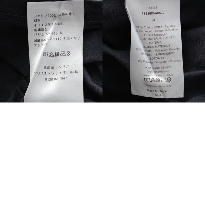 Dior 21ss Embroidery Embroidered Logo Oversize D Short Sleeved Tee Top 183j685a06