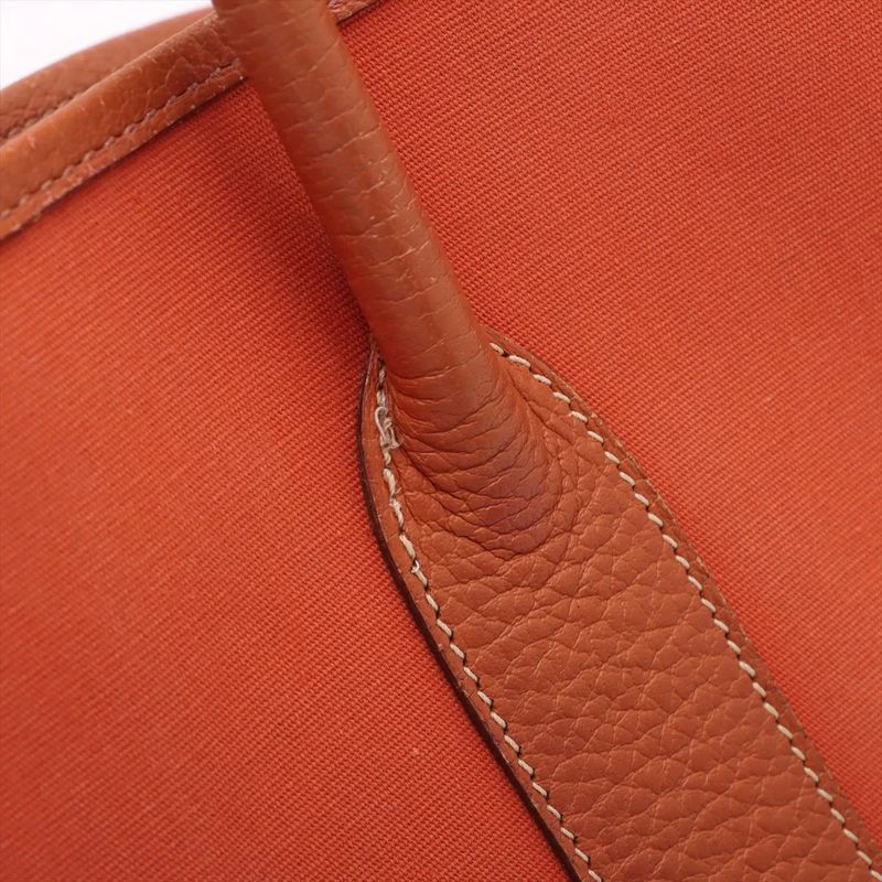 Hermes □I Mark Garden Party PM Leather Tote Bag Shoulder Orange Genuine Leather