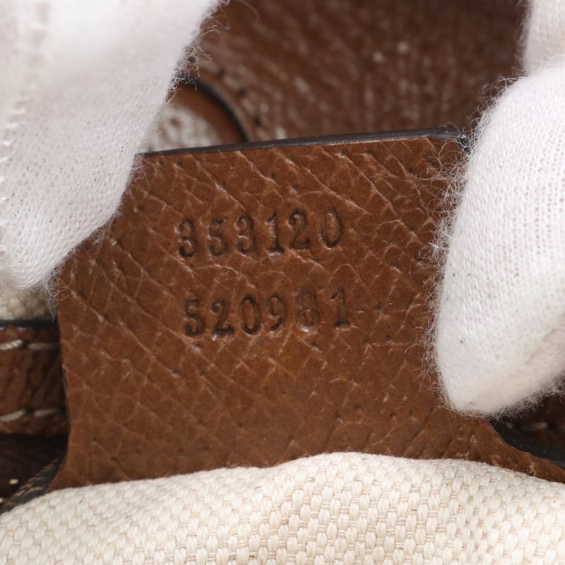 Gucci GG Canvas Bree 353120 Leather 2WAY Shoulder Bag Crossbody Hand Tote A4