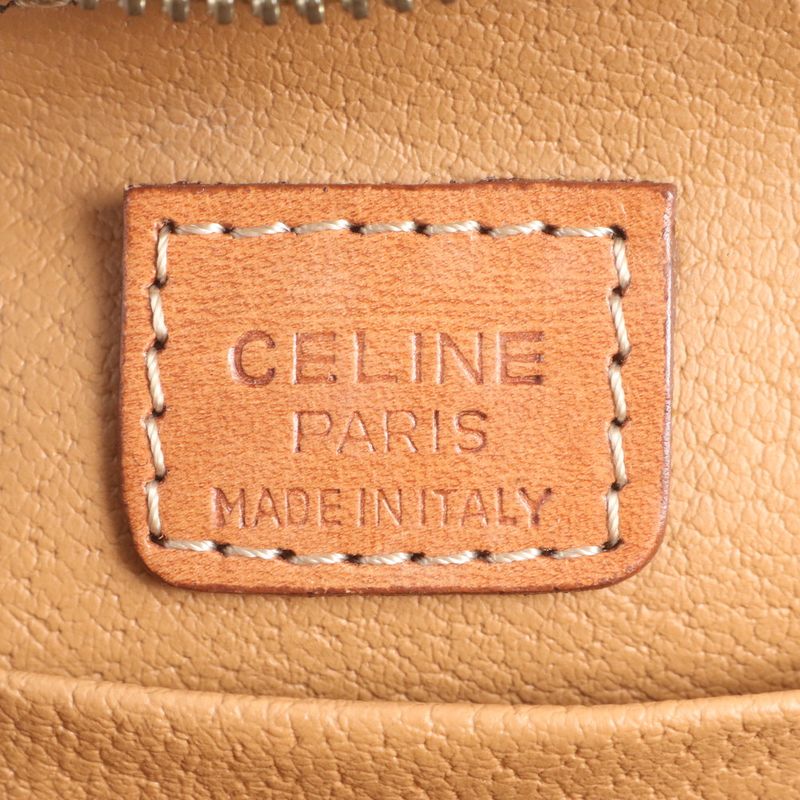 Vintage Celine Macadam Triomphe Leather Clutch Bag Hand Second Pouch Women's