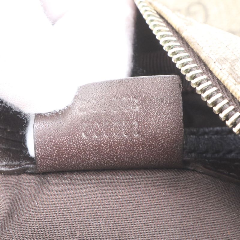 Gucci GG Supreme Leather Shoulder Bag Crossbody Messenger 201448 Brown Fashionab