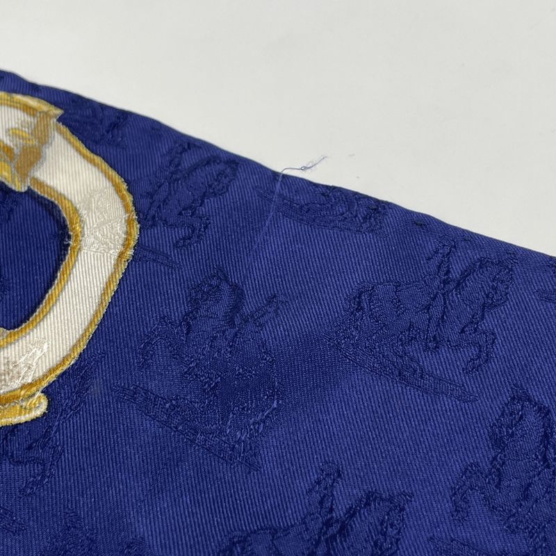 Hermes Carré 90 L'instrvction Dv Roy Imperial Scarf Silk Navy Multicolor Women