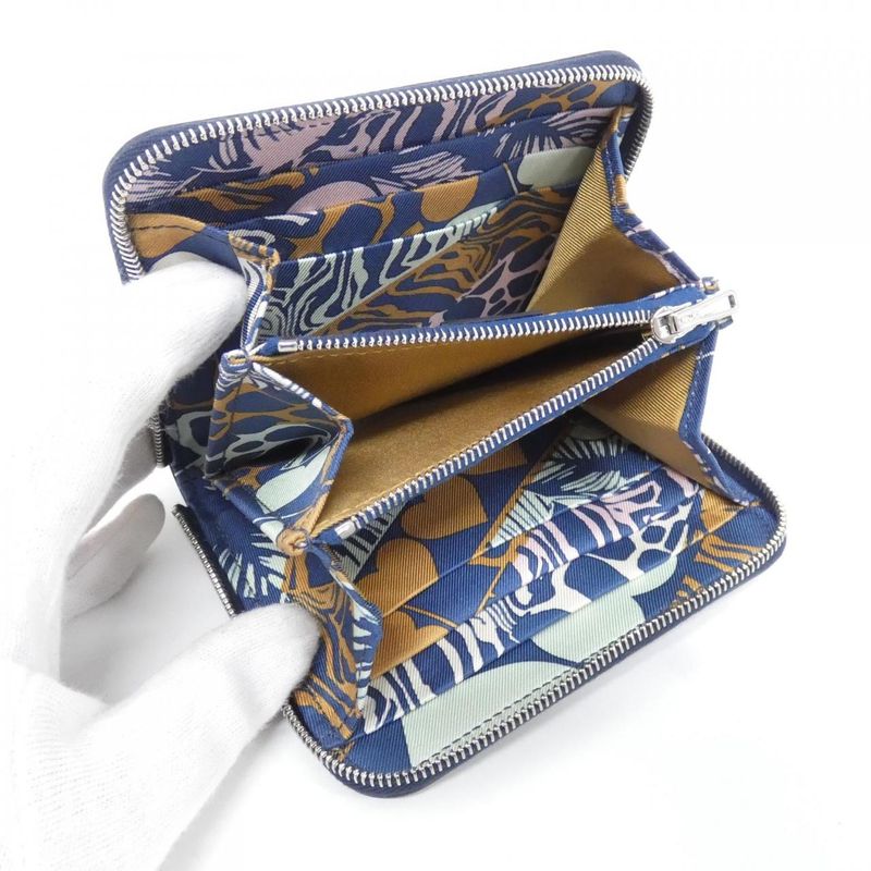 Hermes Wild Silk in Compact 084538ck Wallet