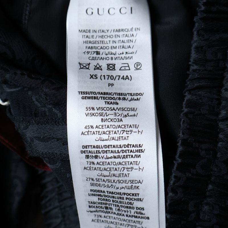 Gucci 25ss GG Satin All-Pattern Jacquard Rayon Set-Up Zip-Up Track Jacket