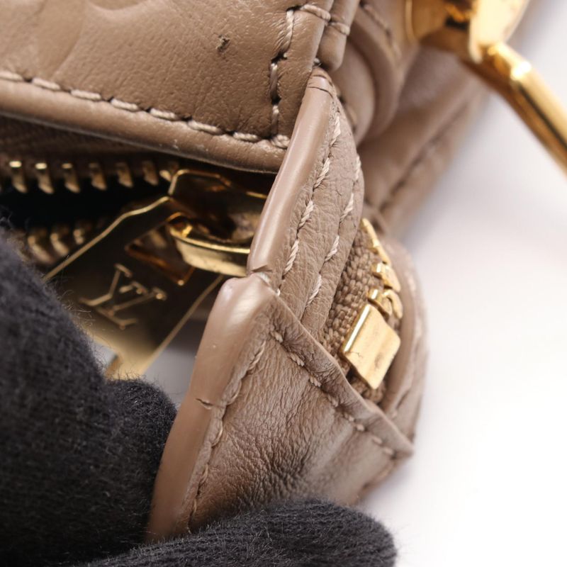 Louis Vuitton Shoulder Bag Couss in PM Monogram Taupe M59277 Taupe Leather