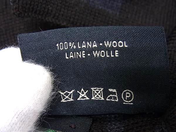 Fendi Scarf Zucca Dark Brown Navy 100% Wool Men Excellent Condition