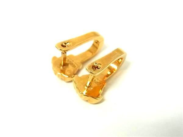 Versace Earrings Medusa Gold Metal Women's Greca Clip-on Excellent Condition