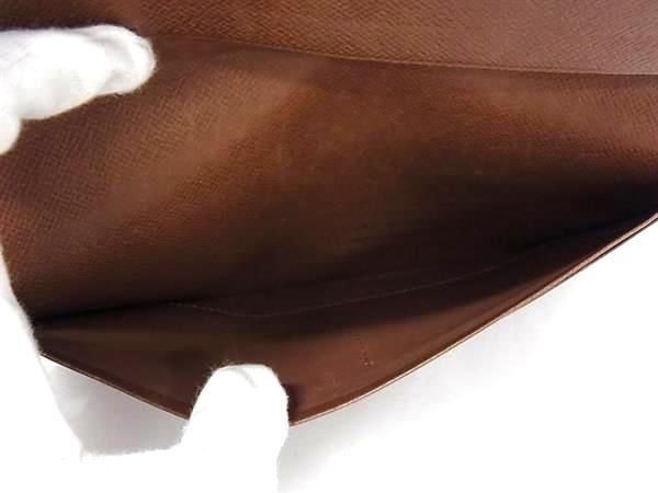Louis Vuitton Long Wallet Monogram Porte Chequier Double M62223 Brown PVC