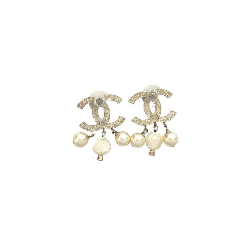 Chanel Coco Mark Motif Plated Rhinestone Fake Pearl 17BK