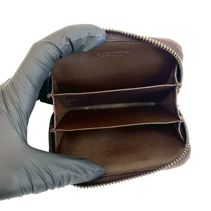 Bottega Veneta Intrecciato Leather Round Zip Coin Case