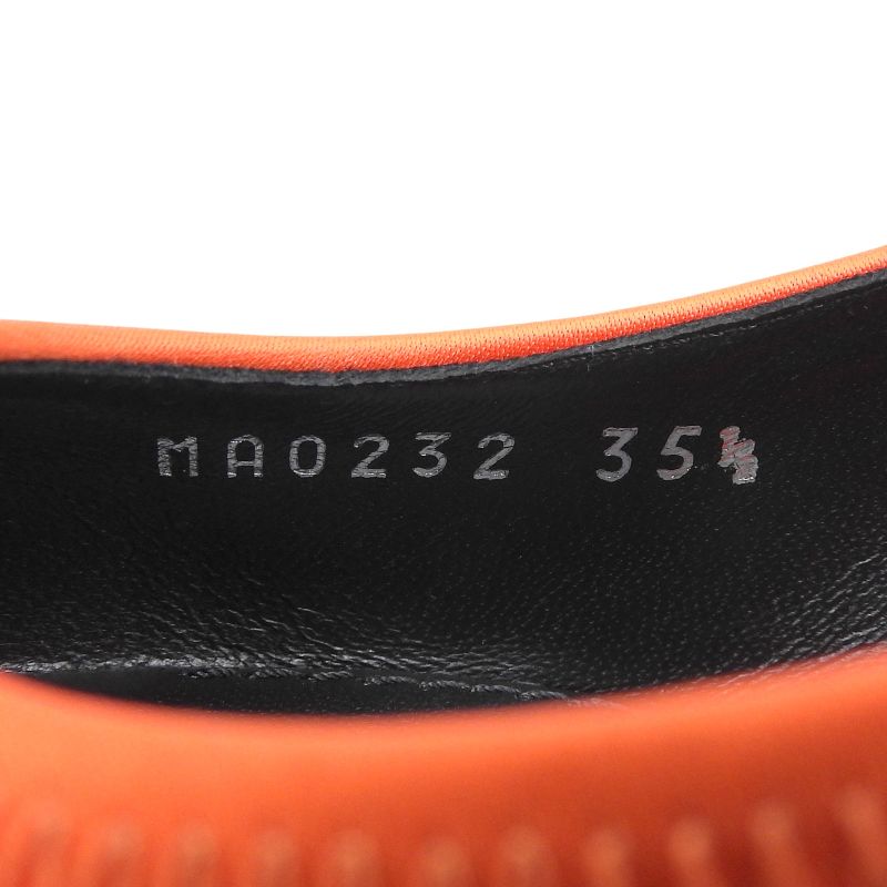 Louis Vuitton Arc Light Line Leather Use Satin Rubber Logo Back Strap Pumps