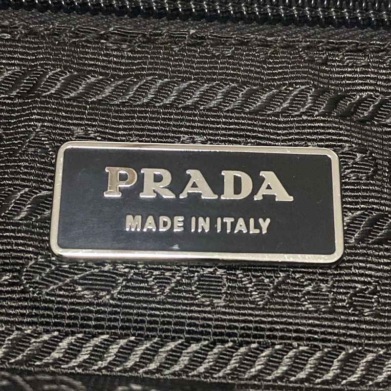 Prada Shoulder Bag Bt6671 Dark Green and Dark Brown Leather