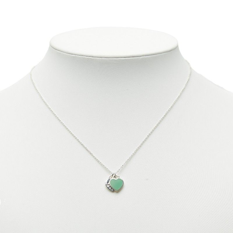 Tiffany & Co Return to Tiffany & Co Double Heart Silver Tiffany & Co Blue Sv925