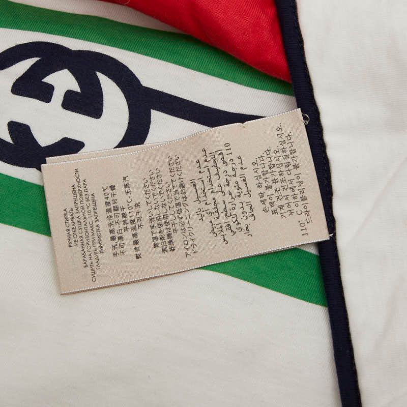 Gucci GG Logo Blanket Lap Blanket 681367 White Multicolor Wool Polyester