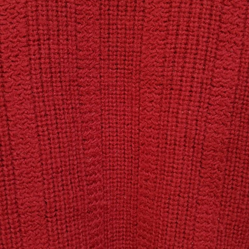 Yves Saint Laurent Long Sleeve Sweater Size M Women's Bordeaux V-Neck