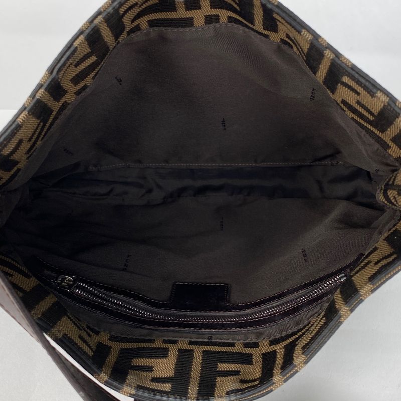 Fendi Zucca Pattern Shoulder Bag One Shoulder Bag Canvas Brown Women