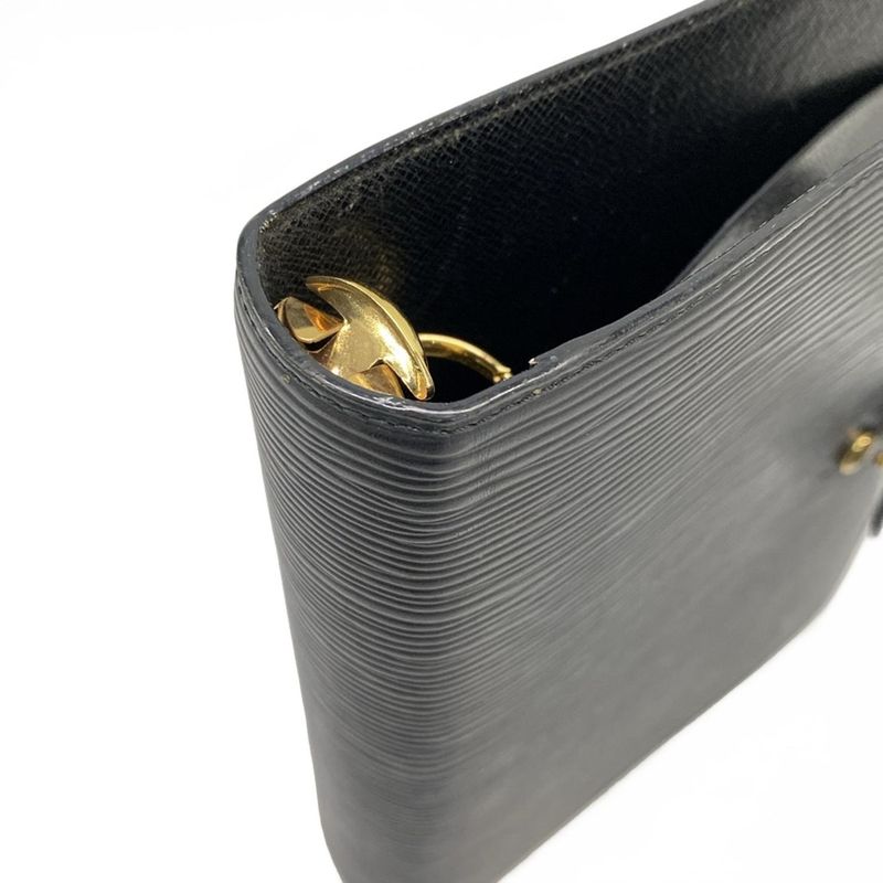 Louis Vuitton Notebook Epi Agenda MM R20042 Noir Black Leather