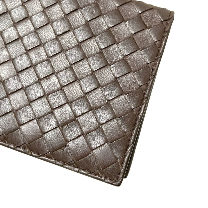 Bottega Veneta Notebook Intrecciato 115637 Dark Brown Leather