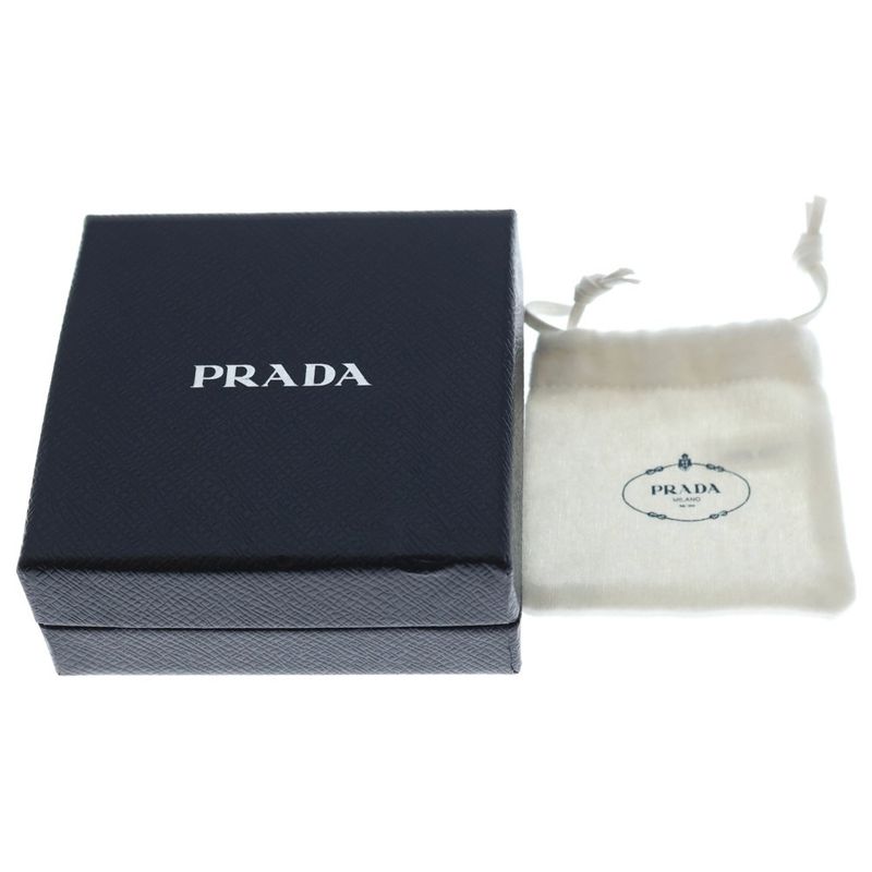 Prada Hair Clip F03vz Hair Clip Logo Rhinestone Ivory