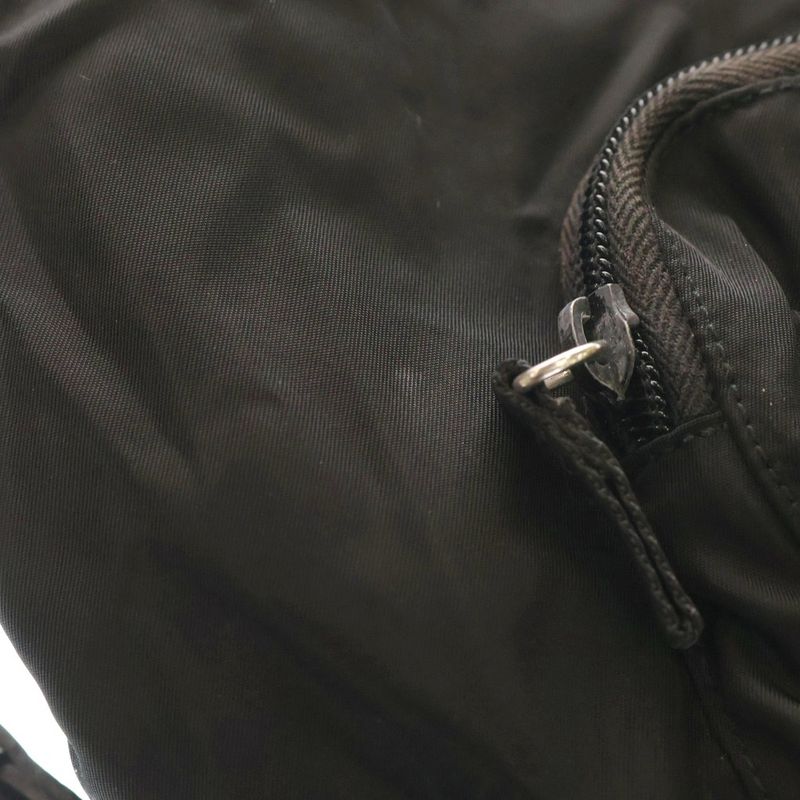 Prada Triangle Logo Triangle Plate Tessuto Nylon Backpack Sac Backpack Black