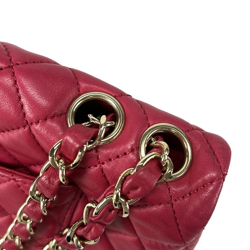 Chanel Shoulder Bag Single Flap Matelasse Pink Gold Hardware Chain Shoulder