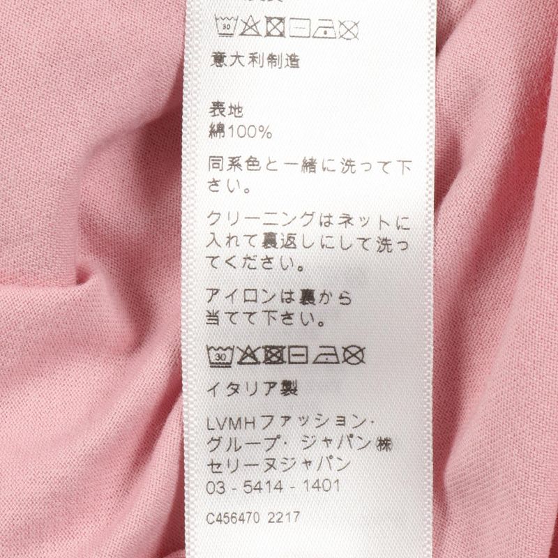 Celine Cut and Sewn Loose 2x681671q Pink Cotton T-Shirt Men's Never Used