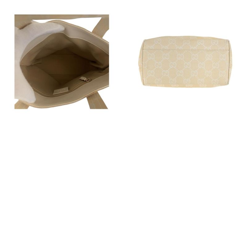 Gucci Beige Ivory GG Canvas 002.1079 Tote Handbag Ladies 506406