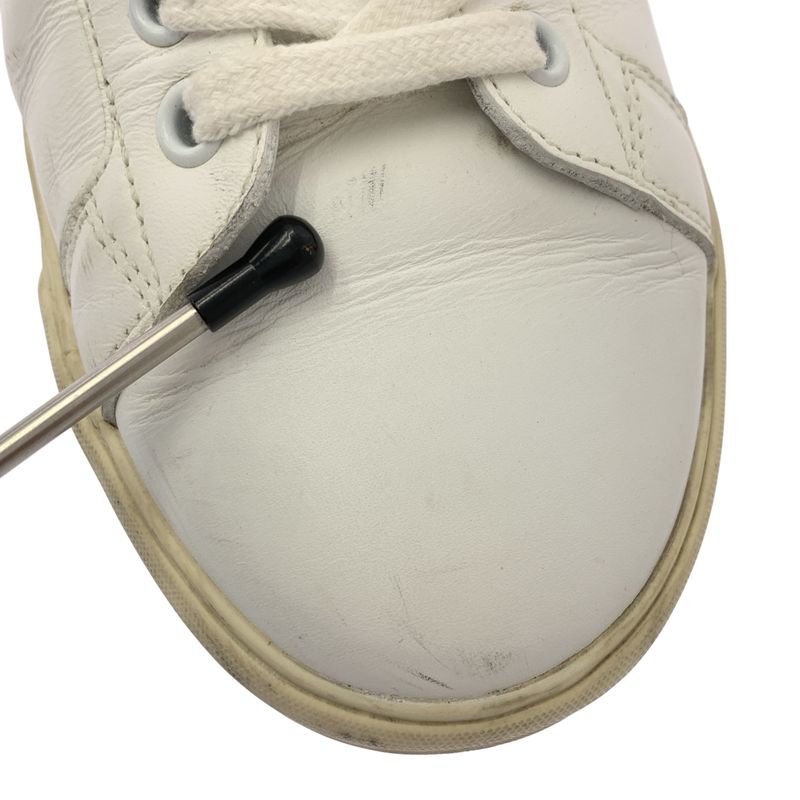 Celine - Triomphe Leather High Cut Sneakers Tr01m - 36 - White Red - Women's