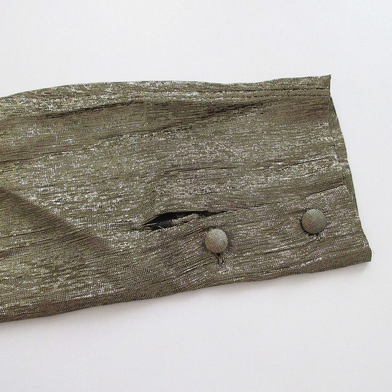 Chanel Creations Chanel Vintage Gold Metallic Blouse Long Sleeve Pullover Top