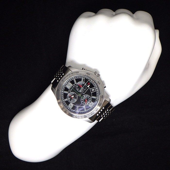 Gucci Watch G-Timeless 126.2 Ya126205 Black Dial Date Chronograph Small Second