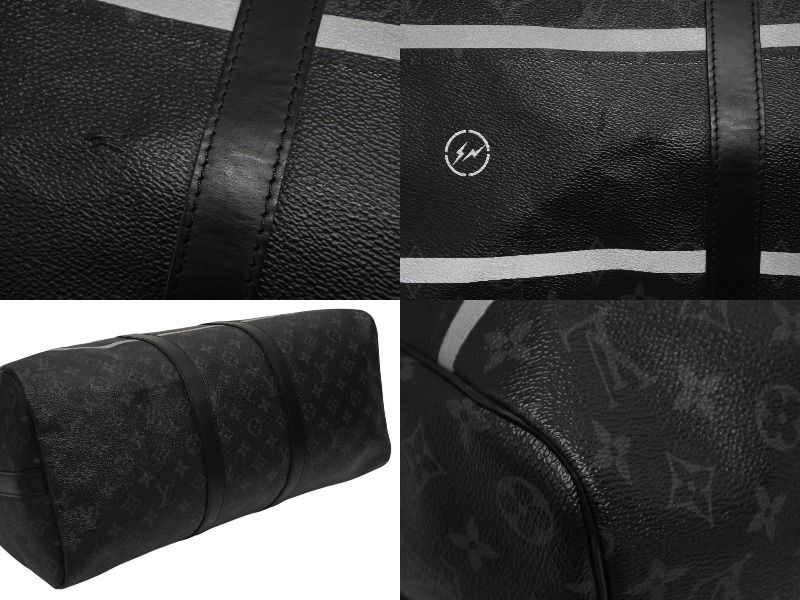 Louis Vuitton Boston Bag Keepall Bandouliere 45 Hiroshi Fujiwara Fragment Black — view 8