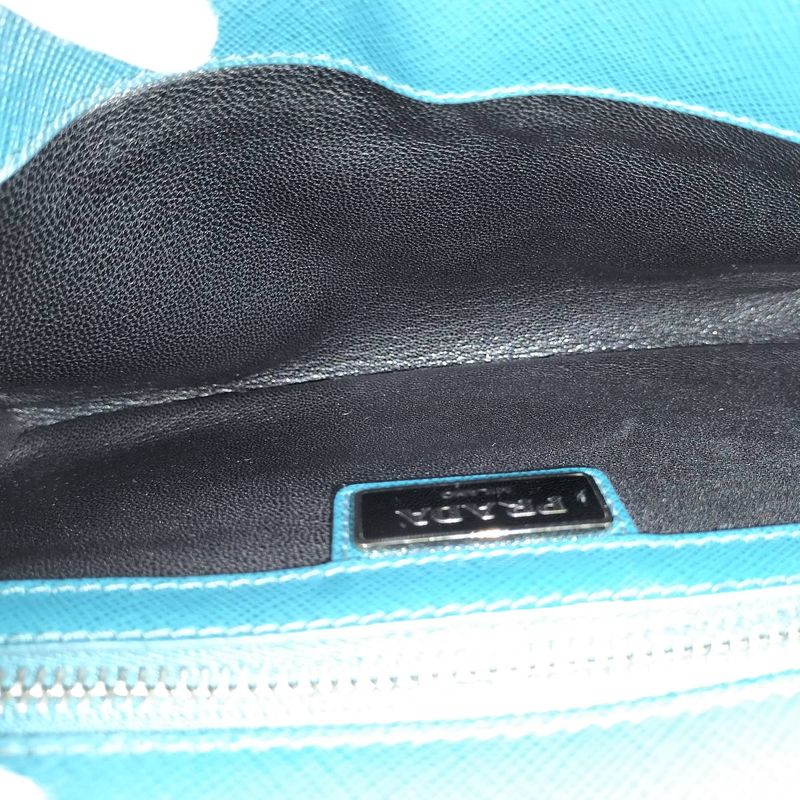 Prada Second Bag Clutch Bag Saffiano Leather Bicolor Vr0075